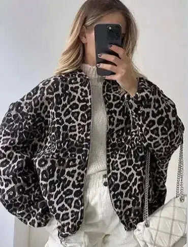 Loose Fashion Lapel Zip-up Jacket Cool Long Sleeve Zipper Closure Moto Biker Leather Jacket Womens Clothing Meifu Market