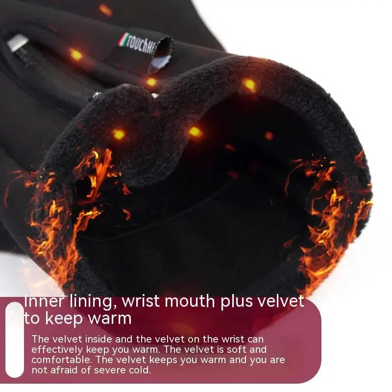 heated cycling gloves for men | polyester thermal gloves | electric heating gloves | energy saving