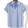 lightweight cotton fabric | breathable summer shirt | short-sleeve printed top | energy saving