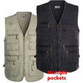 large size fishing vest | multiple pocket vest | waterproof outdoor vest | ultrasonic cleaning