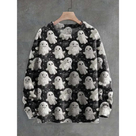 Mens 3D Crew Neck Sweatshirt With Bold Needle Digital Print S - available style options