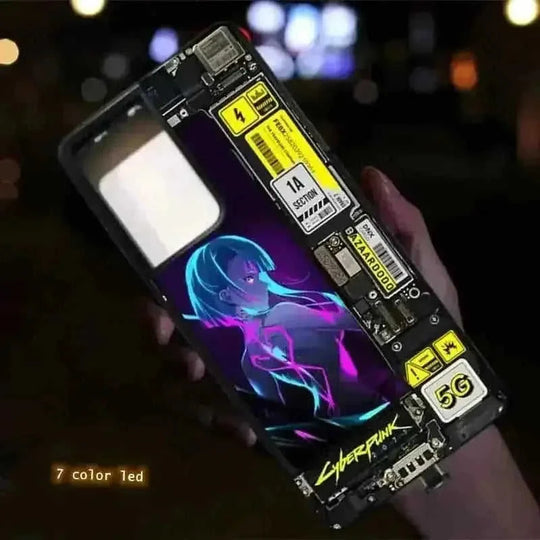 led back cover case | tempered glass protection | wireless charging compatible | energy saving