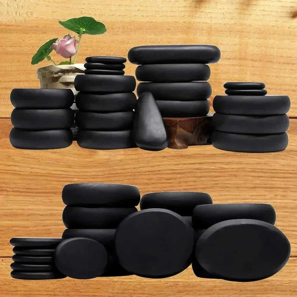 hot stone massage kit | portable stone heater box | basalt stones for massage | ultrasonic cleaning