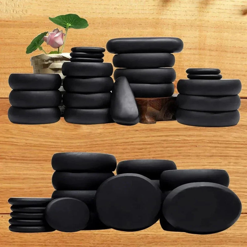 hot stone massage kit | portable stone heater box | basalt stones for massage | ultrasonic cleaning