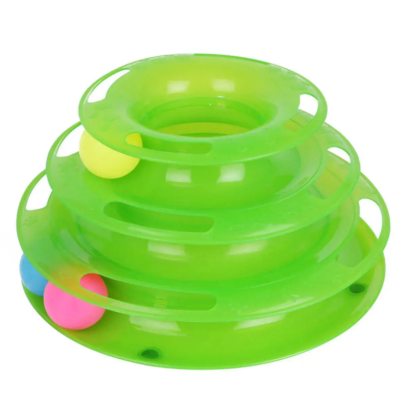 Pet Cat Crazy Ball Disk Interactive Toys Amusement Plate Trilaminar Funny Toy Meifu Market