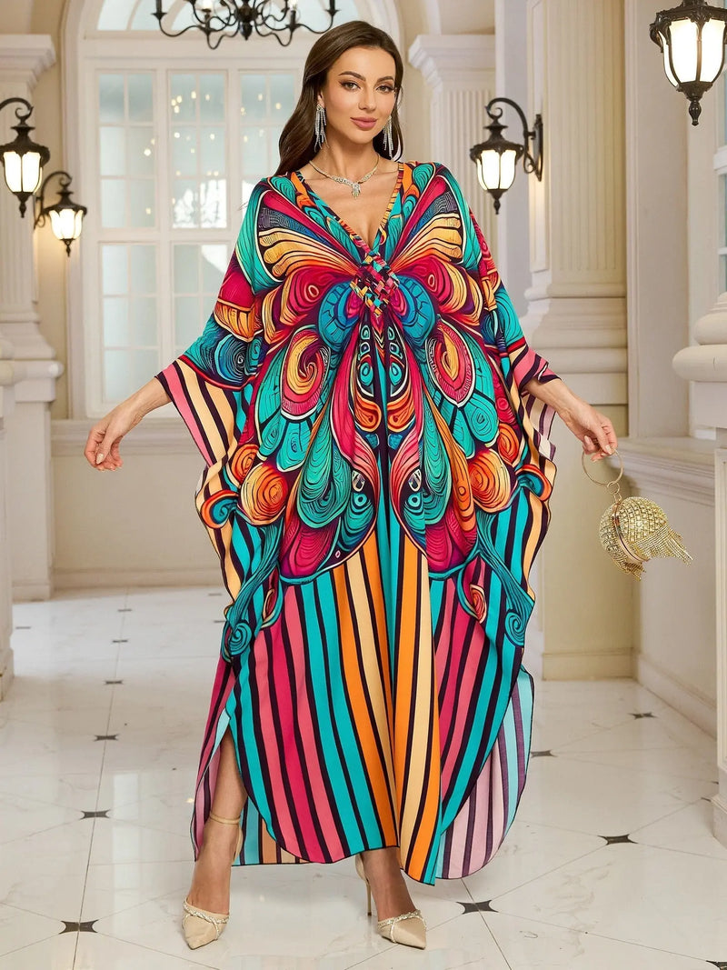 Fashion Personalized Cotton Printed Beach Dress Women Meifu Market