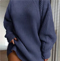 Solid Turtleneck Long Sweater Winter Warm Women Sweater Dress Meifu Market