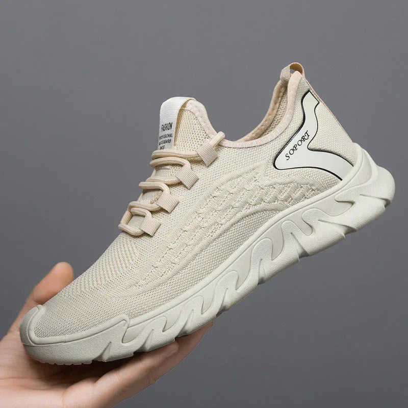 Spring New Breathable Thin Mesh Flyknit Casual Versatile Men's Sneakers Meifu Market