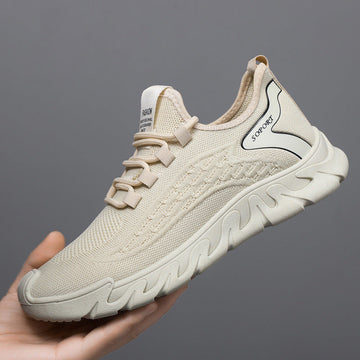 Spring New Breathable Thin Mesh Flyknit Casual Versatile Men's Sneakers Meifu Market