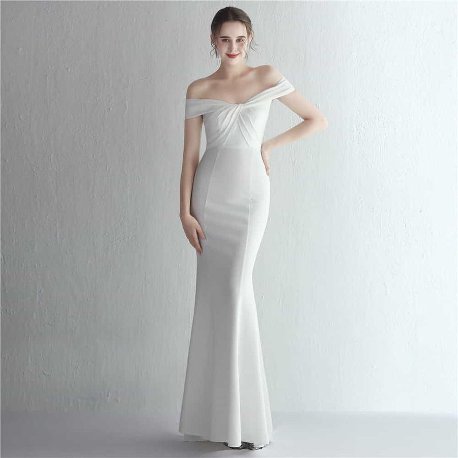 Women's Slim-fit Off-shoulder Long Dress 