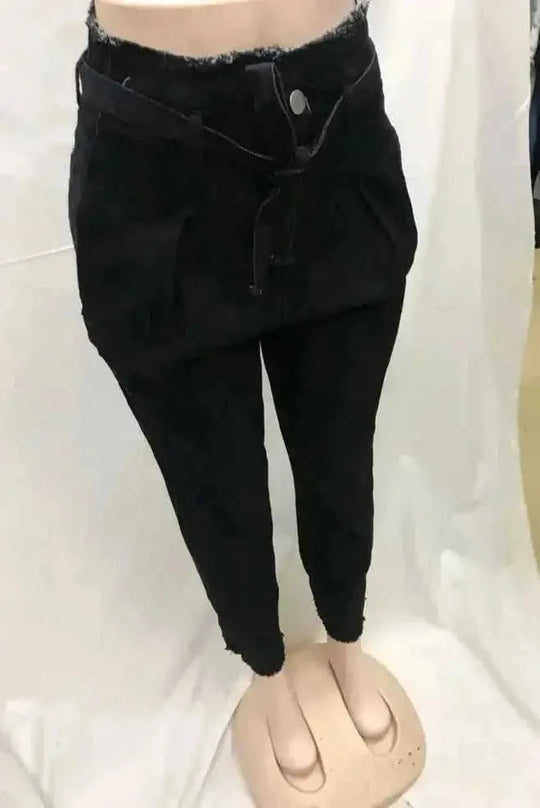 high-waisted denim jeans for women | plus size pencil pants | washed stretchy jeans | energy saving