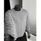 Retro Twist Round Neck Sweater Loose Casual Sweater - view 6 (material: polyester | color: white, navy | pattern: check)