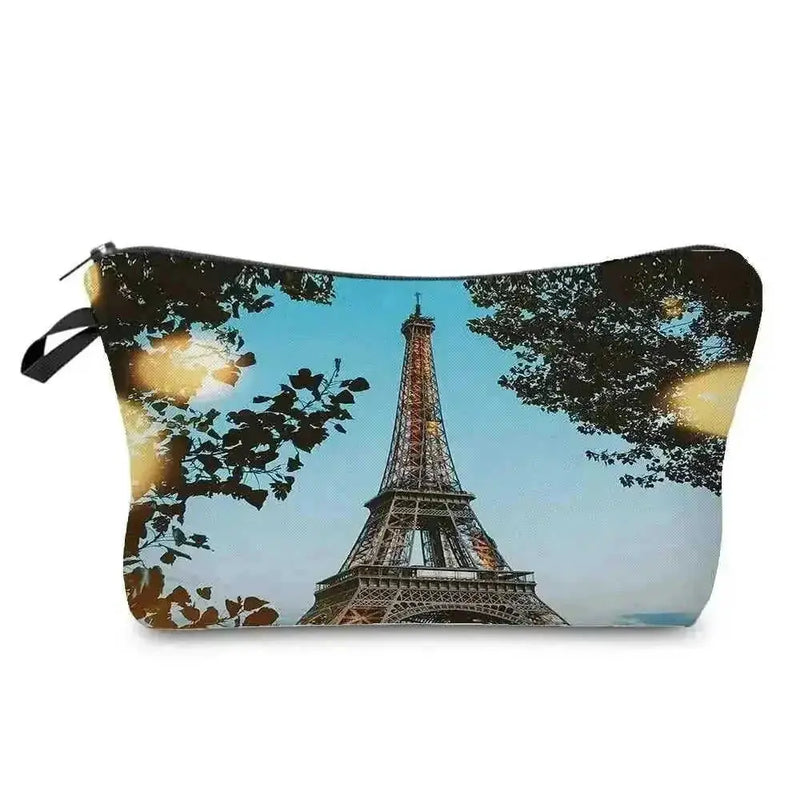 waterproof cosmetic bag | 8x5 inch makeup pouch | polyester fabric construction | energy saving