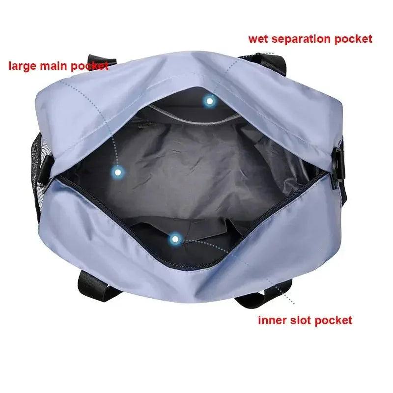 large waterproof gym bag | womens swim bag with wet pocket | yoga duffel bag for travel | ultrasonic cleaning