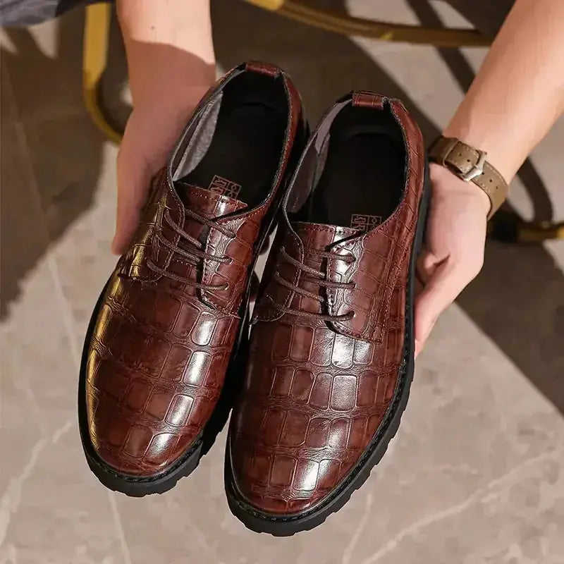 British Style Dress Shoes - Men's Casual Leather Oxfords for Business & Formal - Meifu Market