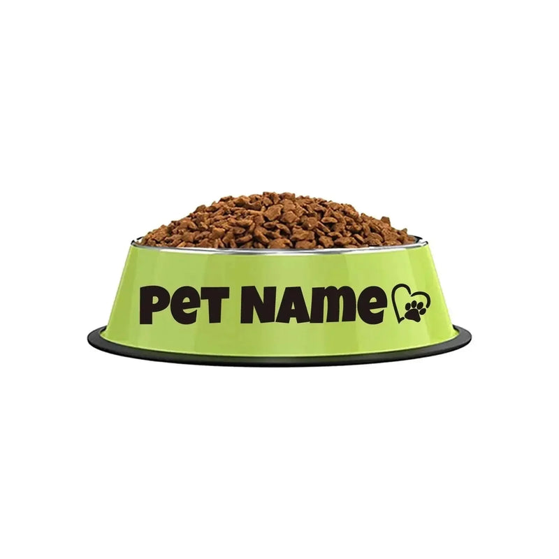 non-slip pet food bowl | personalized name dog bowl | heavy-duty pet water dish | ultrasonic cleaning