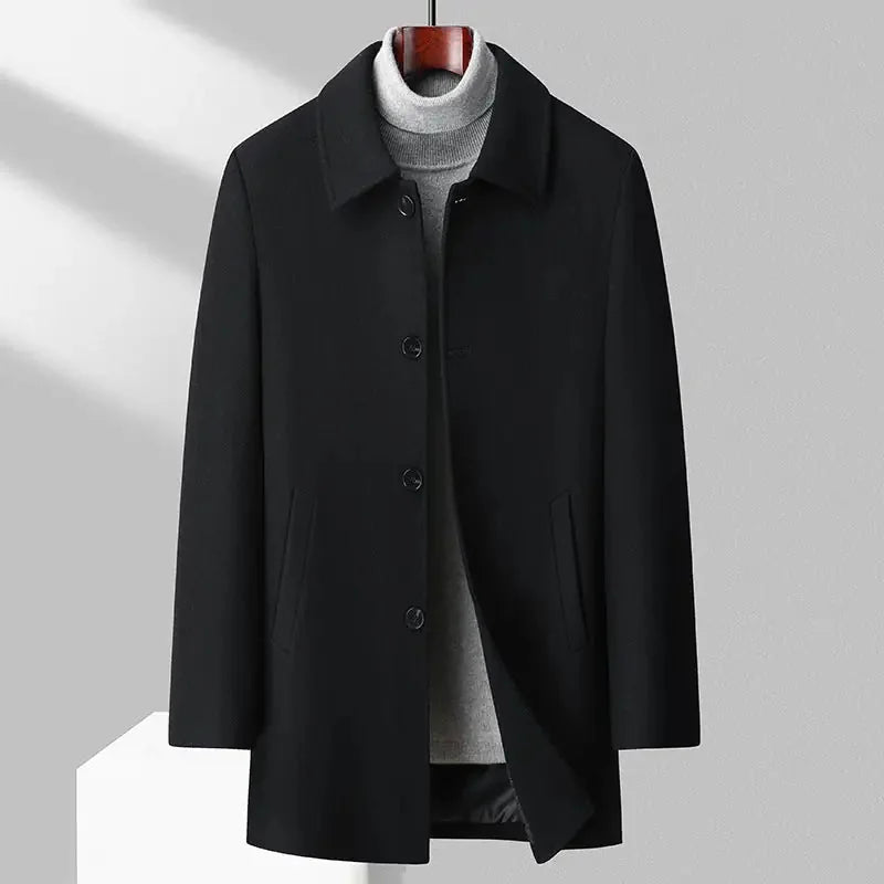 reversible wool coat for men | 100 wool material | double-sided winter coat | energy saving