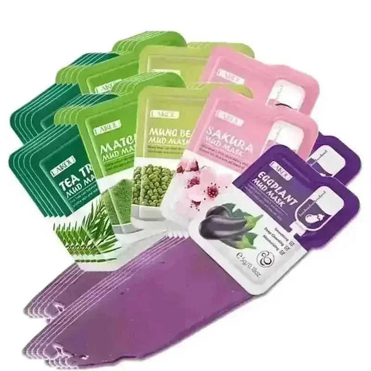 50pcs Japan Sakura Clay Mask for Face Deeply Cleansing Moisturizing Oil-Control Anti-Aging Wrinkle Pink Mud Mask Facial...