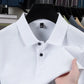 mercerized cotton polo shirt | mens short sleeve polo | breathable cotton shirt | energy saving
