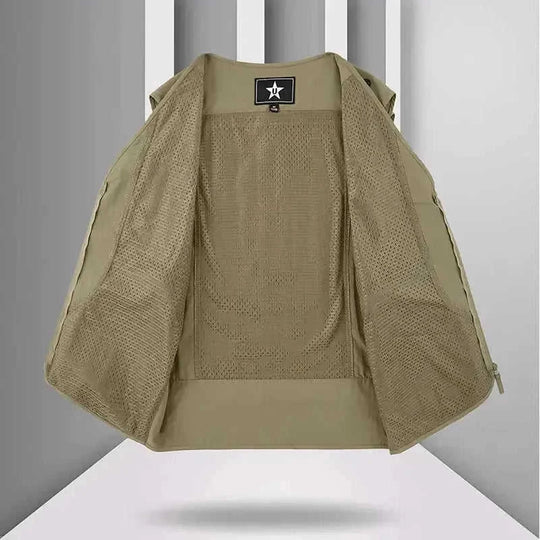 large capacity vest | waterproof nylon material | multiple storage pockets | ultrasonic cleaning