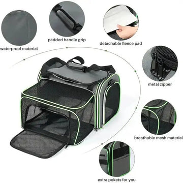 Expandable, Foldable, Portable Pet Carrier With Wheels And Six Sides For Cats And Small Dogs. Meifu Market