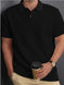 Asymmetric Jacquard Polo – Men's Button Placket Fashion Shirt