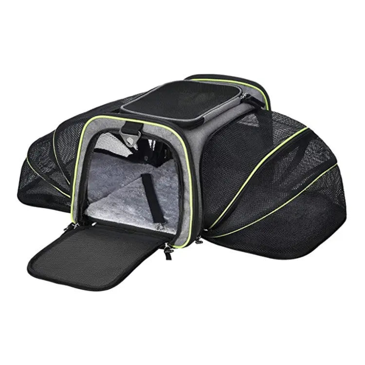 Carrier For Cat Pet Airline Approved Expandable Foldable Soft Dog Carrier Opened Doors Reflective Tapes Cat Travel Bag Meifu Market