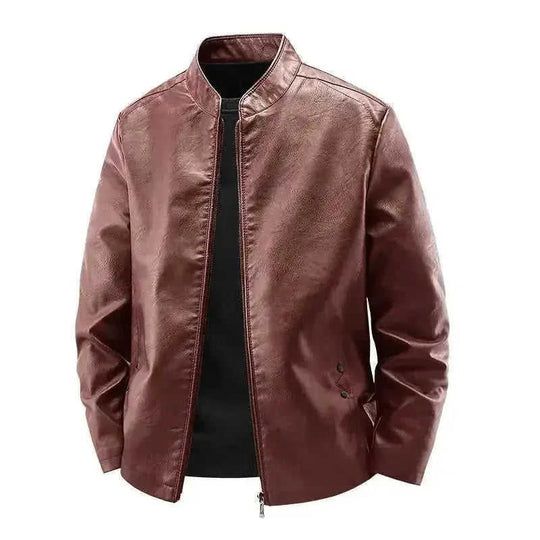 genuine leather motorcycle jacket | heavy-duty biker coat | abrasion-resistant riding gear | energy saving