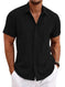 Men's Solid Color Loose Linen Short-sleeved T-shirt White - packaging and presentation