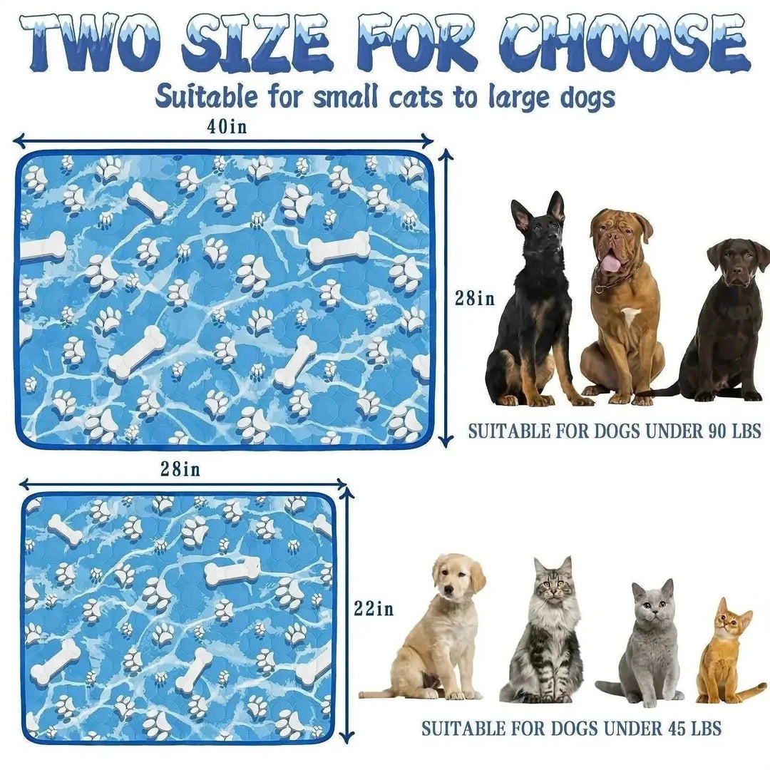Dog Pillow, Dog Cooling Mat, Cooling Mat For Dogs Cats, Dog Cooling Pads, Summer Pet Dog Self Cooling Mat Ice Silk Washabl...