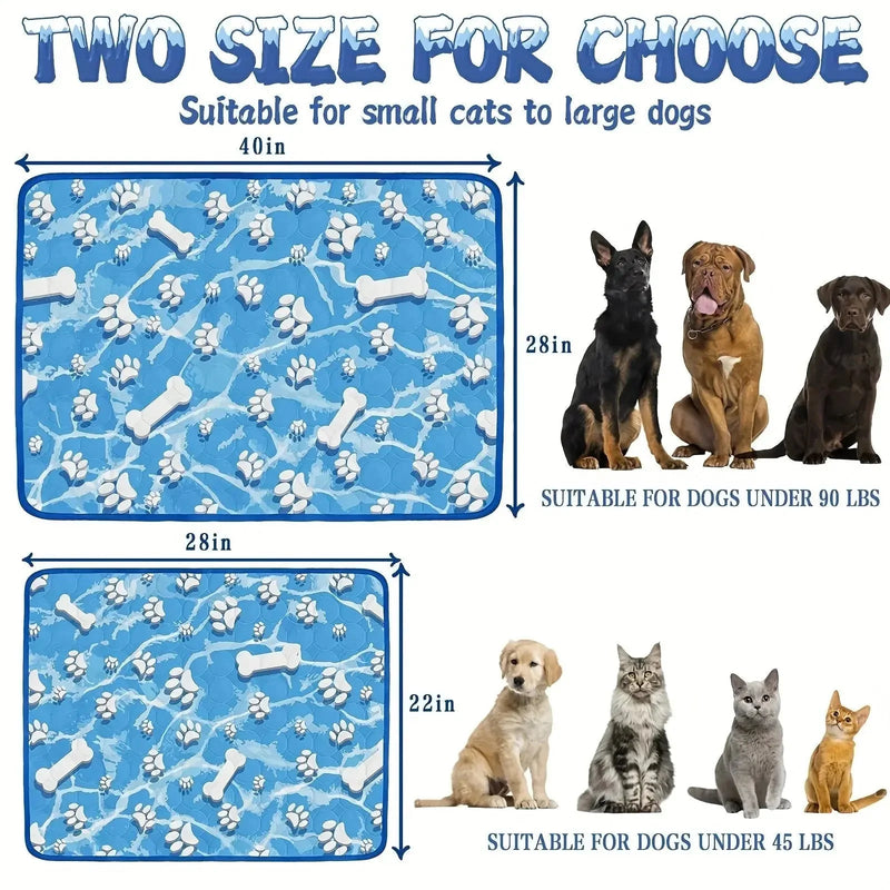 self cooling pet mat | washable cooling pad for dogs | ice silk dog cooling mat | ultrasonic cleaning