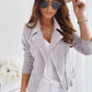 Zip-up Lapel Jacket With Pockets Ins Fashion Long Sleeve Short Tops Women's Clothing Meifu Market