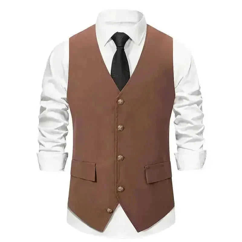 wool blend vest for men | single-breasted waistcoat | slim fit suit vest | ultrasonic cleaning