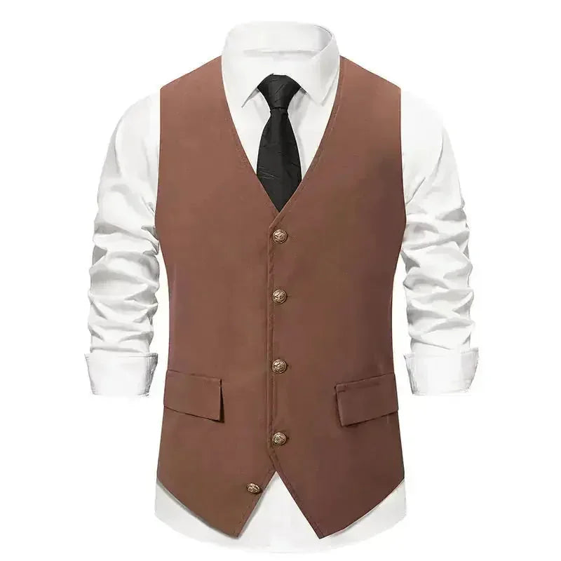 wool blend vest for men | single-breasted waistcoat | slim fit suit vest | ultrasonic cleaning