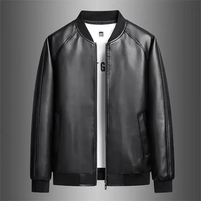 slim fit leather jacket | premium washed leather | lightweight mens jacket | ultrasonic cleaning