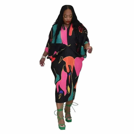 v-neck batwing sleeve dress | floral print maxi dress | chiffon material summer dress | energy saving
