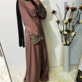 embroidered long cardigan | beaded kaftan robe | arabic style abaya | ultrasonic cleaning