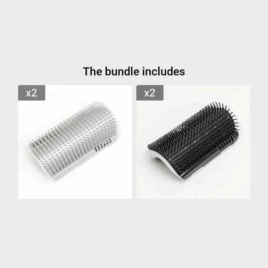 self-cleaning cat brush | silicone grooming comb | wall-mounted pet massager | energy saving