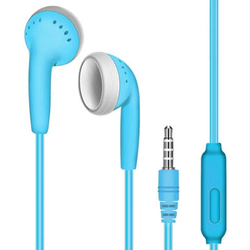 wired earphones with microphone | lightweight comfortable fit | durable tangle-free cable | energy saving
