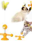 Cat Rotating Windmill Multi-Function Toys Itch Scratching Device Teeth Shining Toy Meifu Market