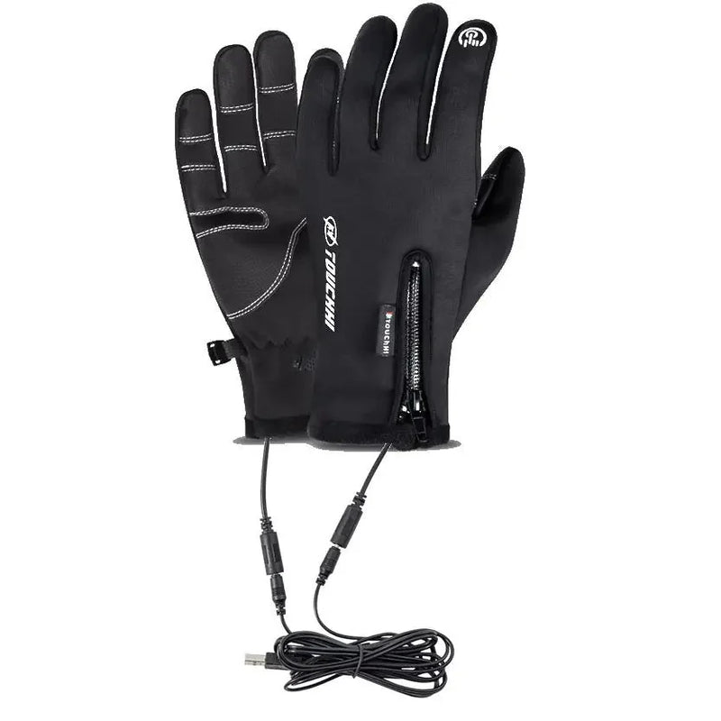 heated cycling gloves for men | polyester thermal gloves | electric heating gloves | energy saving