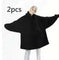 double-sided fleece hoodie | oversized pocket sweatshirt | wearable blanket hoodie | energy saving