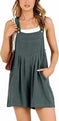 adjustable strap overalls | loose fit short jumpsuit | cotton blend romper | ultrasonic cleaning