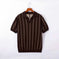 Striped Jacquard Knit Polo – Men's Regular Fit Summer Shirt