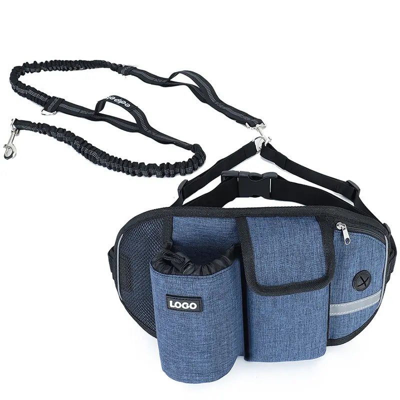 Dog Training Leash Waist Bag Hands-Free Outdoor Pet Running Walking Leash Portable Dog Food Water Cup Storage Bags Meifu Market
