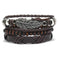 braided leather bracelet for men | vintage life tree charm bracelet | rudder charm wood beads bracelet | ultrasonic cleaning