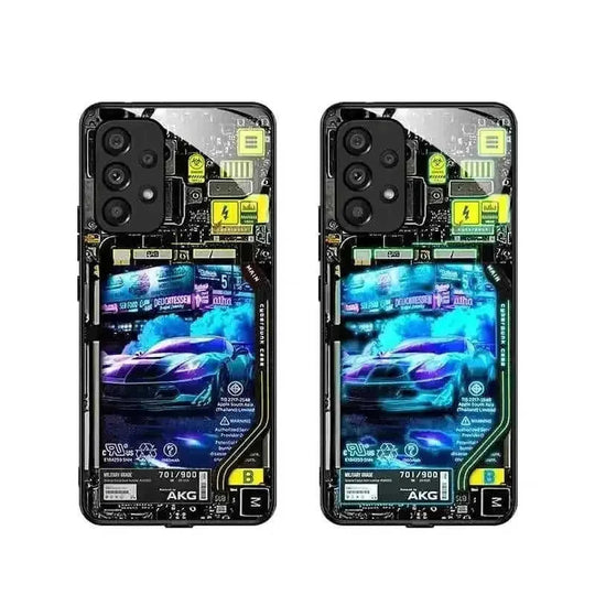 led back cover case | tempered glass protection | wireless charging compatible | energy saving