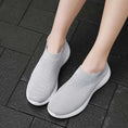 stretch mesh slip-on shoes | breathable knit flats | soft sole walking shoes | ultrasonic cleaning