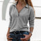 Fabric Lapel Zipper Casual Long Sleeve Women Meifu Market