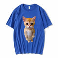 sad crying cat t-shirt | munchkin kitty graphic tee | soft cotton cat meme shirt | ultrasonic cleaning